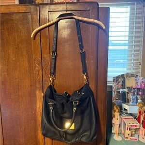 Black Leather Shoulder Bag